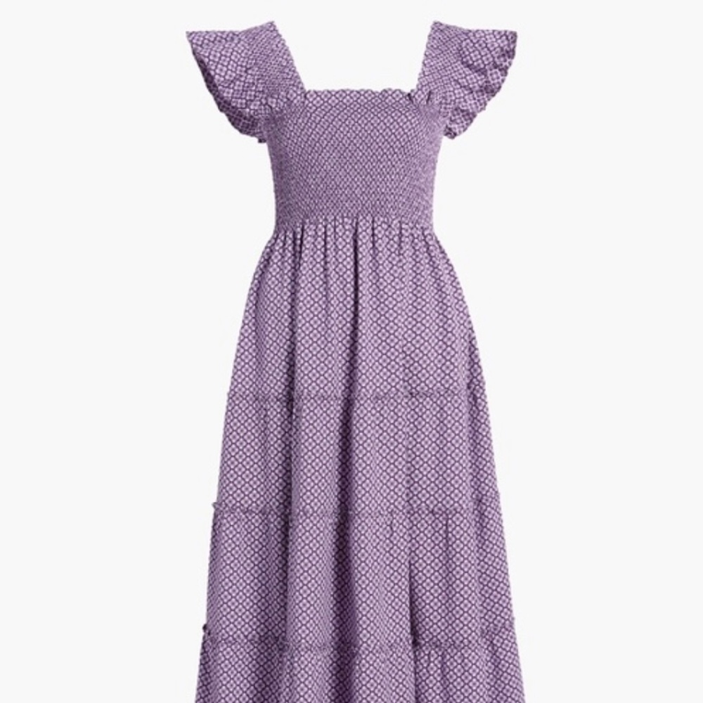 XS hill house plum jacquard Ellie dress